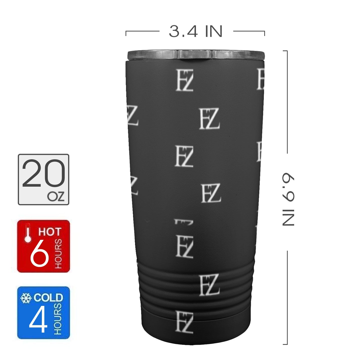 fz original coffee cup insulated stainless steel tumbler (20oz ）