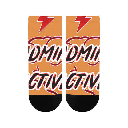fz women's mind ankle socks one size / fz mind socks - orange women's ankle socks