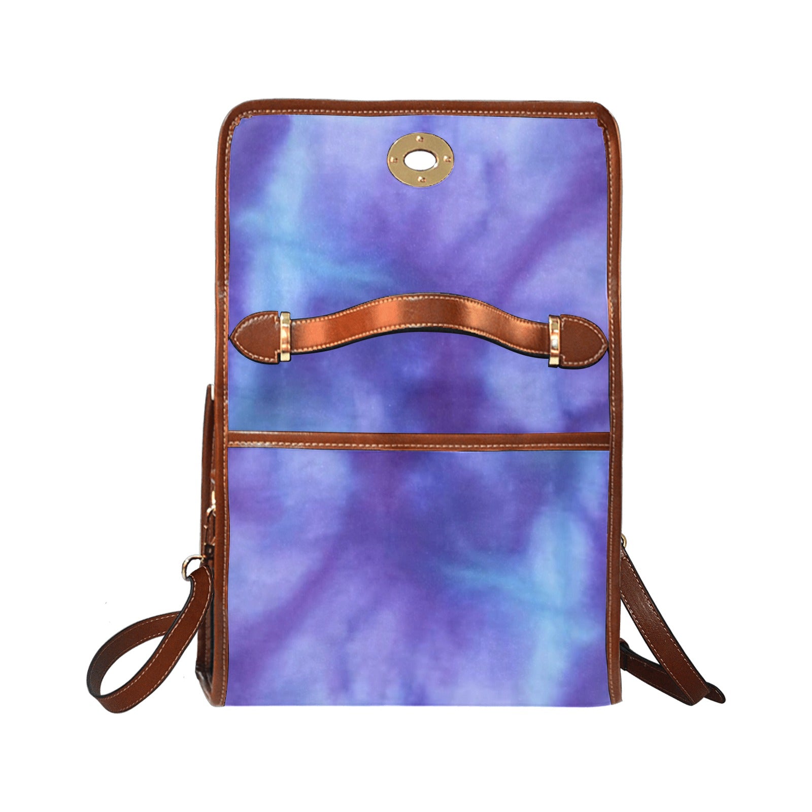 fz original handbag  - dye all over print waterproof canvas bag(model1641)(brown strap)