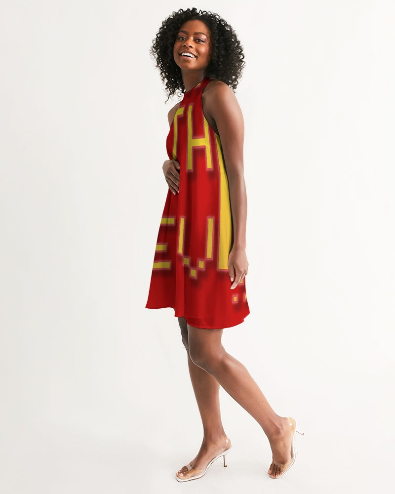 fire flite women's halter dress