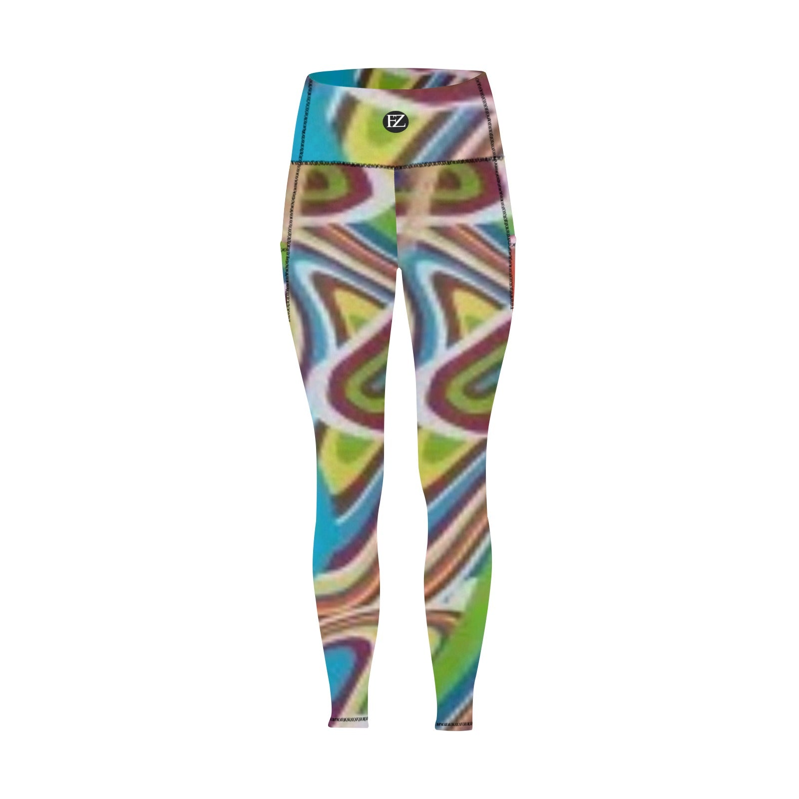 fz women's leggings 7 all over print high waist leggings with pockets (modell56)