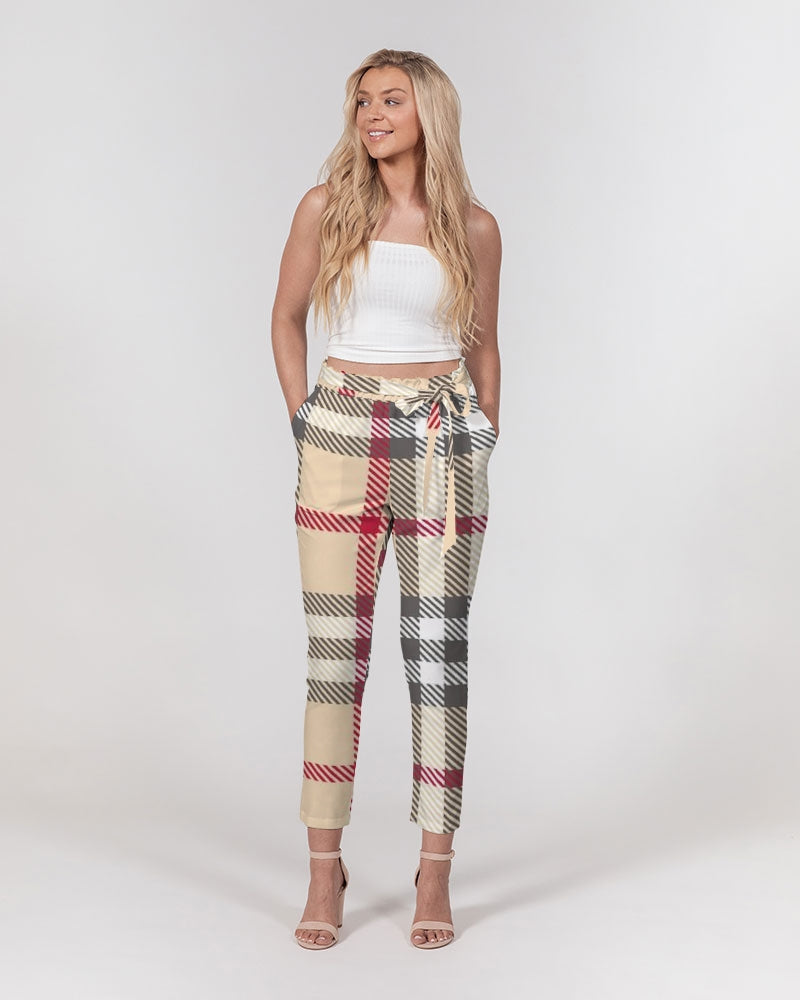 fz creme women's belted tapered pants