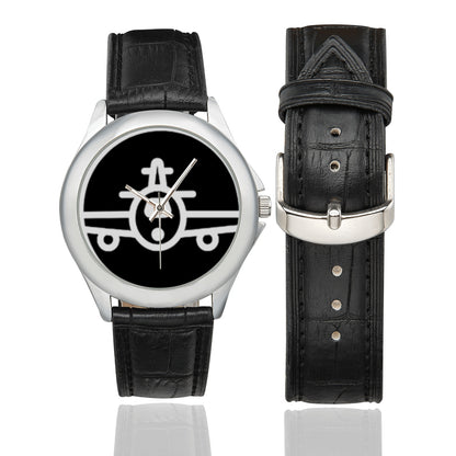 fz women's watch - plane women's classic leather strap watch (model 203)