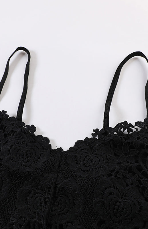 fz women's spaghetti straps crochet lace lingerie set