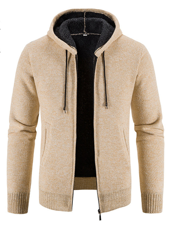 FZ Men's casual knitted HOODED zipper jacket - FZwear