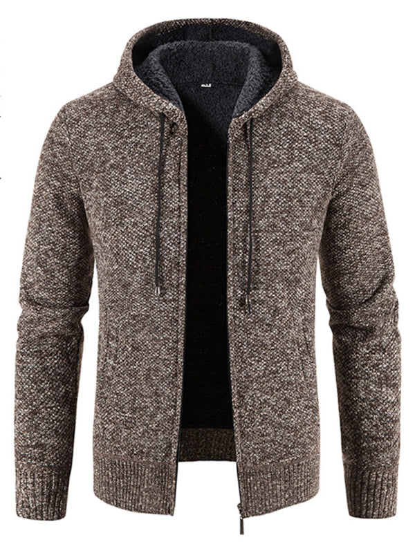 FZ Men's casual knitted hooded zipper jacket - FZwear
