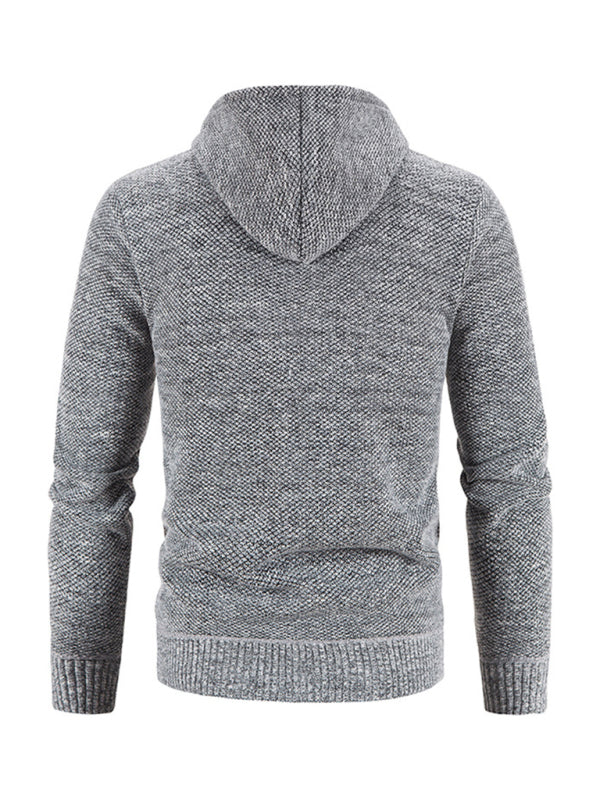 FZ Men's casual knitted HOODED zipper jacket - FZwear