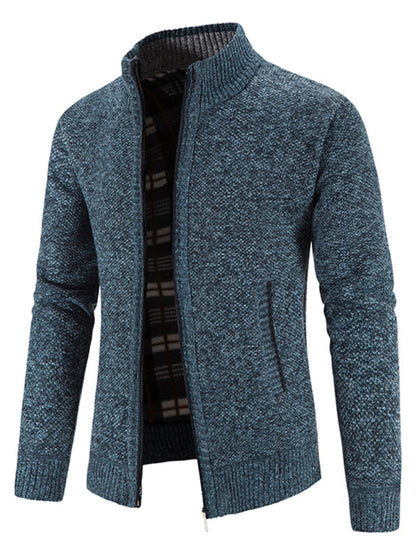FZ Men's casual STAND collar knitted jacket