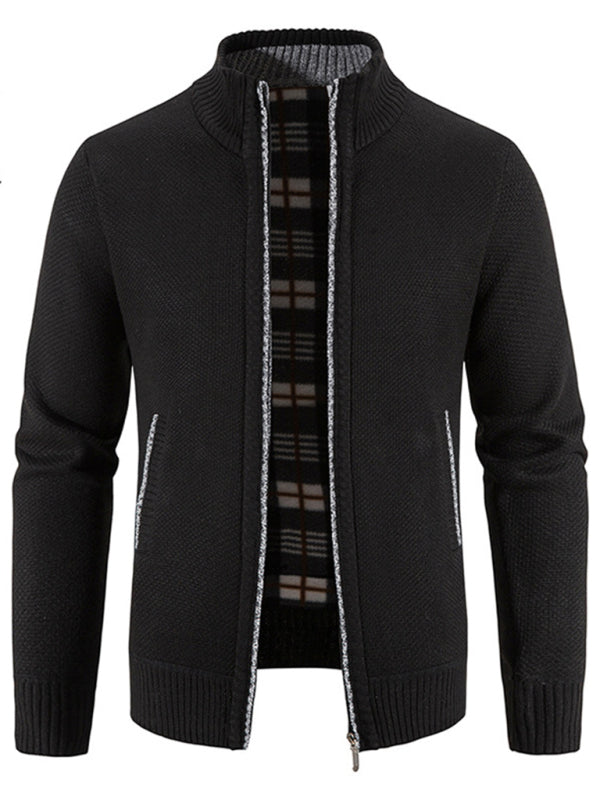 FZ Men's casual stand collar knitted jacket - FZwear