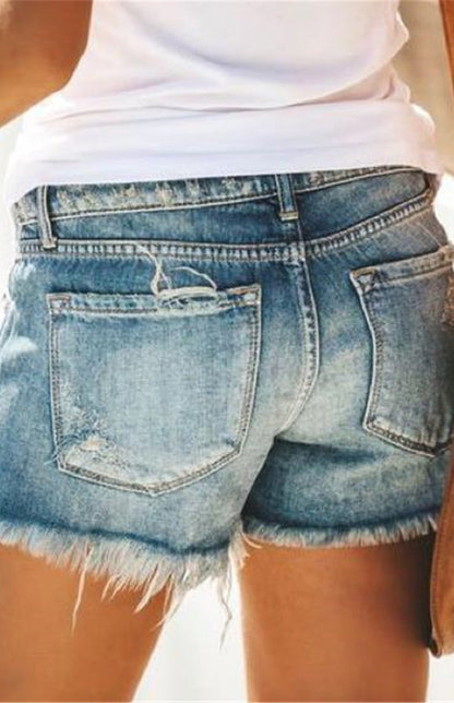 fz women's, cut-out denim shorts