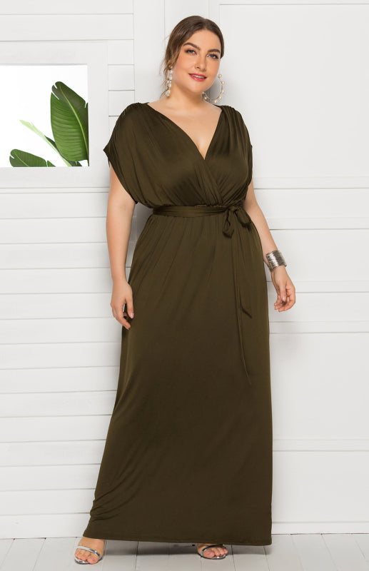 fz women's plus size deep v dress