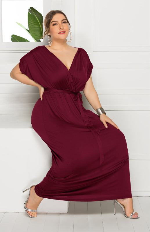 fz women's plus size deep v dress