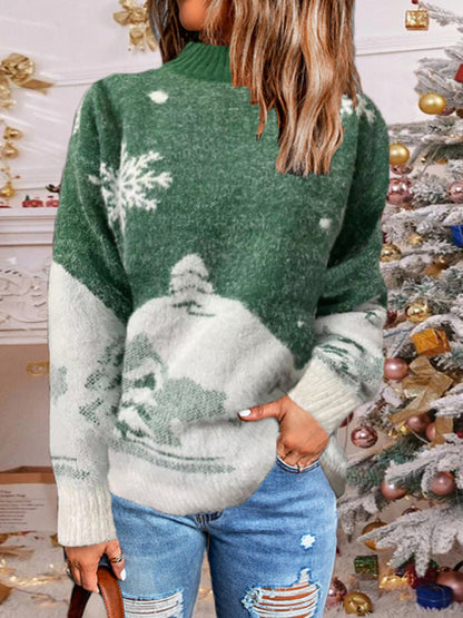 fz women's pullover christmas knitted sweater