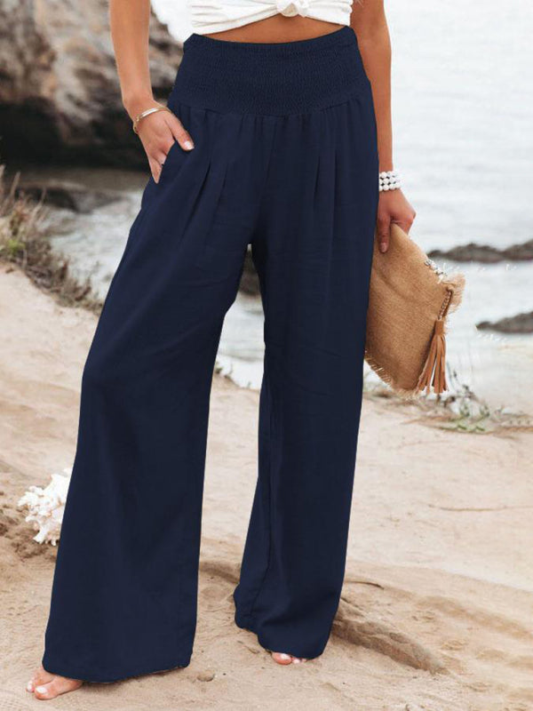 FZ Women's  Smocked Waist Wide Leg Pants - FZwear
