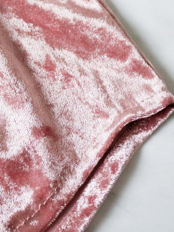 sexy velvet v-neck underwear two-piece set sexy lingerie homewear set