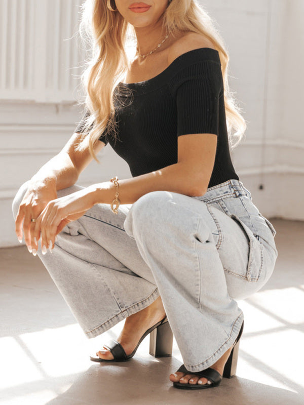 FZ Women's Pure cotton washed denim pants - FZwear