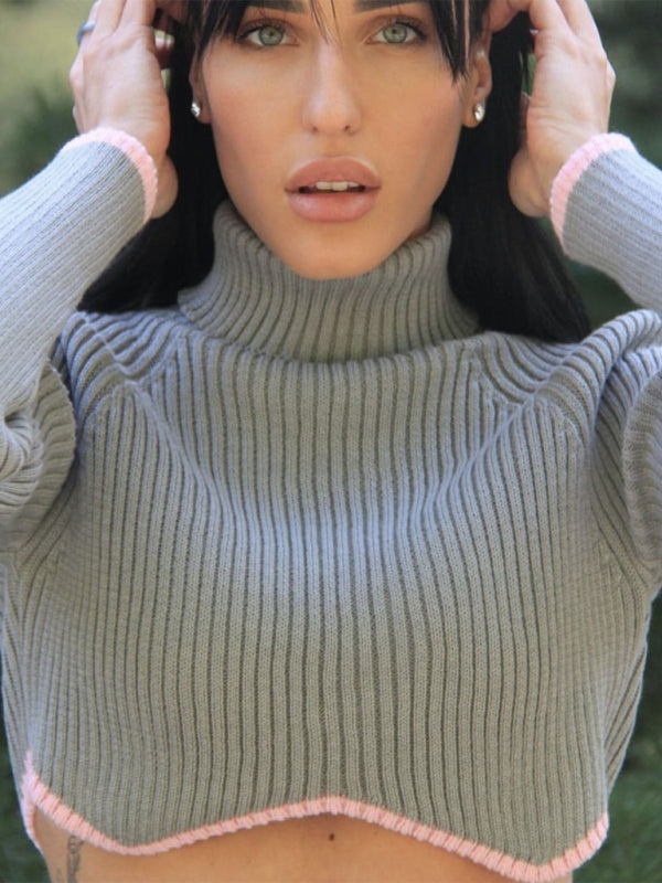 FZ Women's turtleneck short sweater top - FZwear