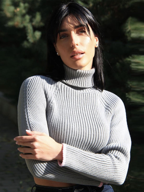 FZ Women's turtleneck short sweater top - FZwear