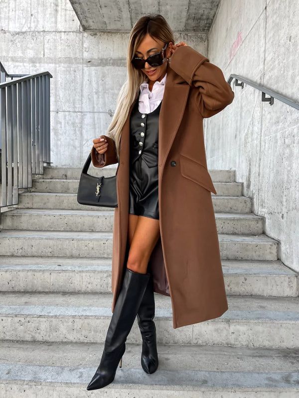 FZ Women's double-breasted woolen jacket - FZwear